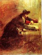 Maurycy Gottlieb Torah Scribe. oil painting